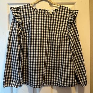 NWT: J.CREW Ruffled Shoulder Blouse